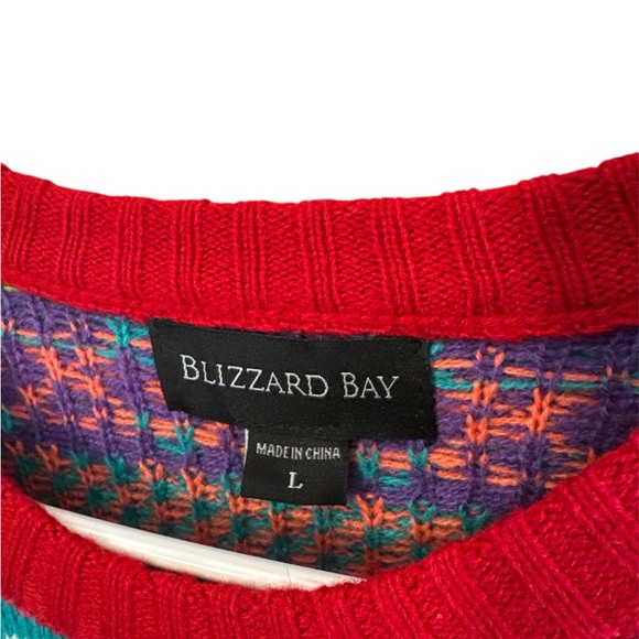 NEW Blizzard Bay Santa Flamingo bird ugly Christmas sweater, Fair Isle, Men’s L - Picture 4 of 8